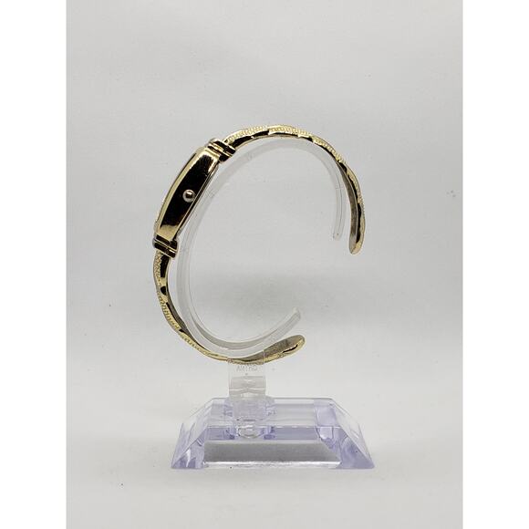 Studio Time STD951T 415. Gold braided bangle band, White face with gold accents main image 7